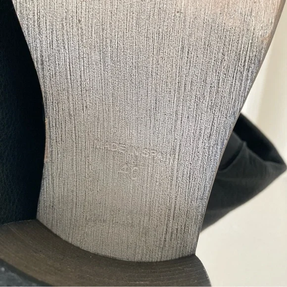 Free People Essential Tall Slouch Boots Black Leather Sz 40 - Picture 8 of 10